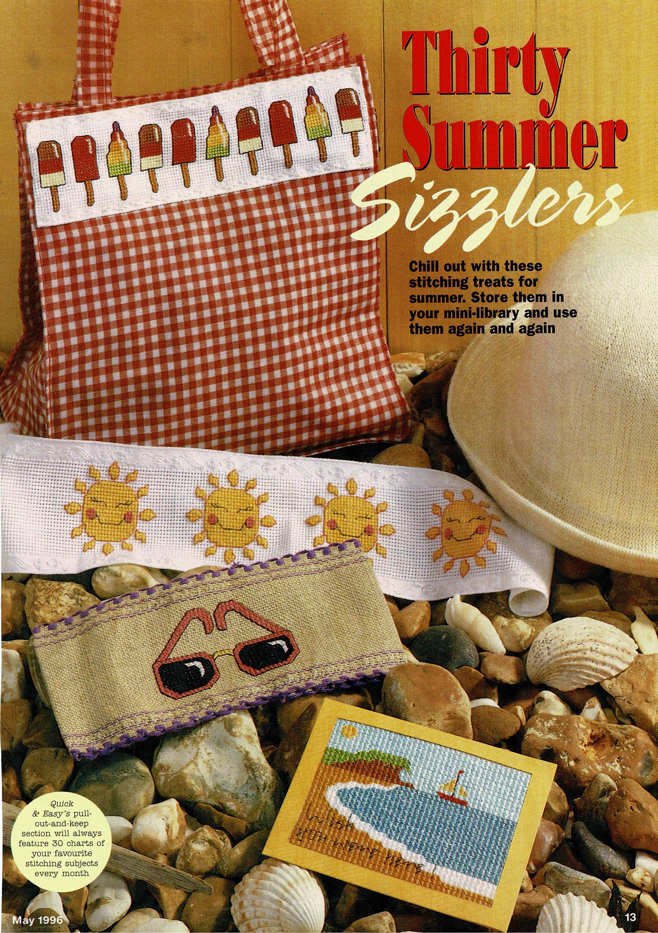 ヴィンテージサマークロスステッチモチーフ - 30種類のシズラー