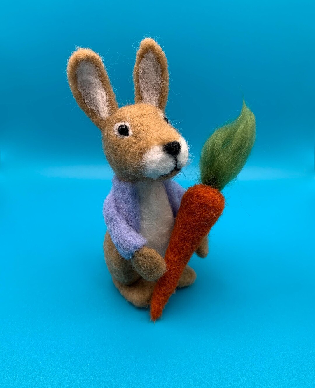 Needle Felted Easter Bunny With Carrot - Etsy
