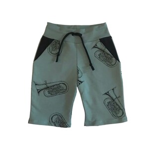 Shorts / Bermuda Leafs with pockets / short pants / babies and children / boys girls / 1 month to 6 years / Petit Grizzly