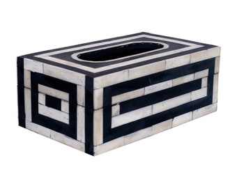 Caja de pañuelos de madera, dispensador de caja para pañuelos