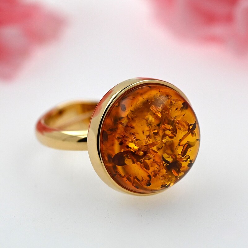 Baltic Amber Ring - Etsy