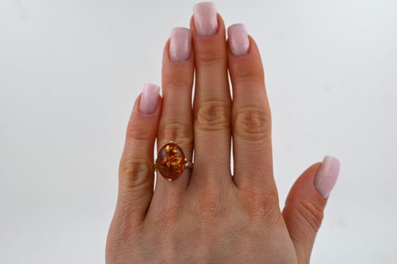 Anillo Pequeño De ámbar Coñac Natural, ámbar Báltico Auténtico