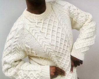 chunky white sweater