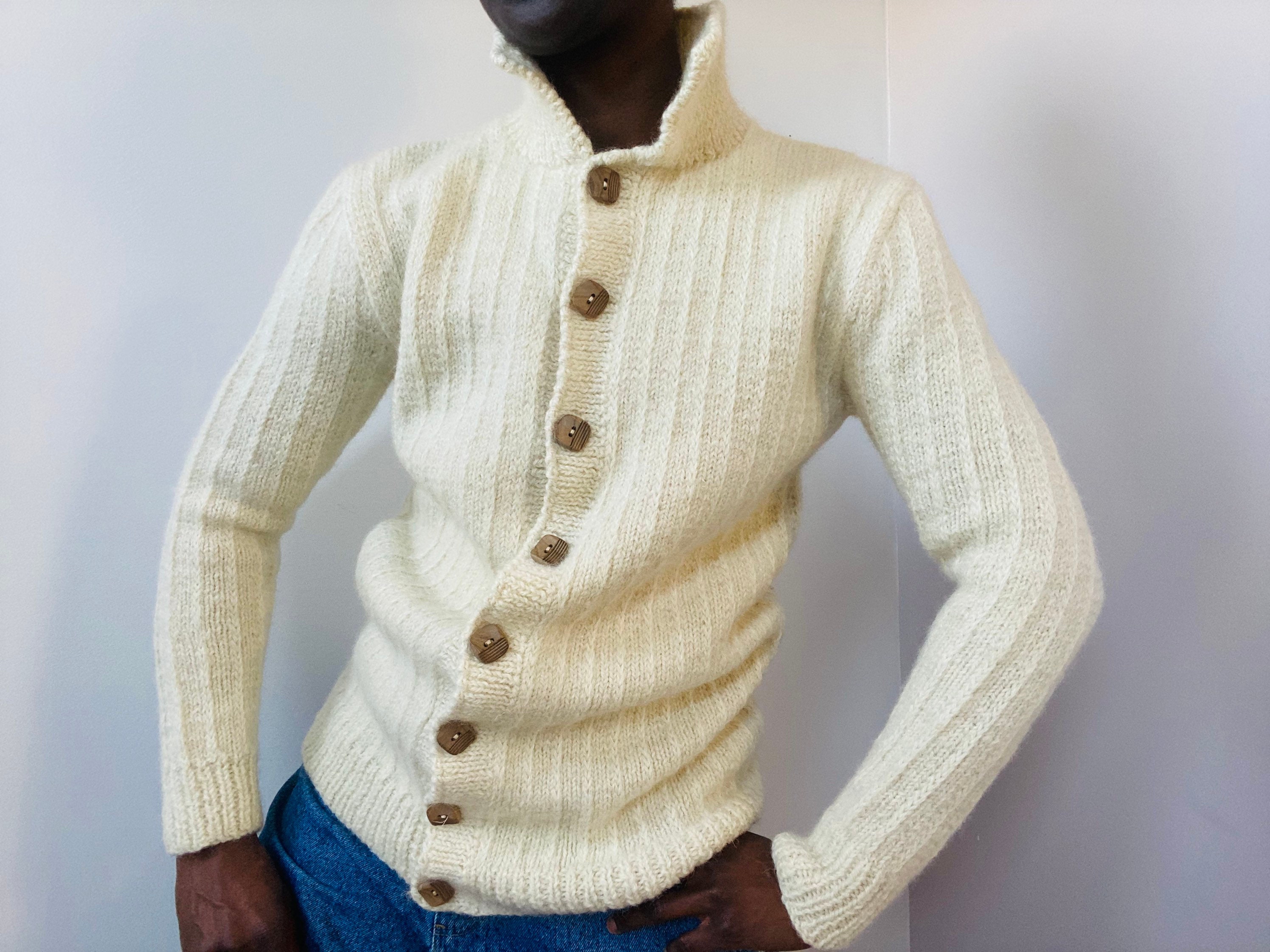 High Neck Cardigan - Etsy