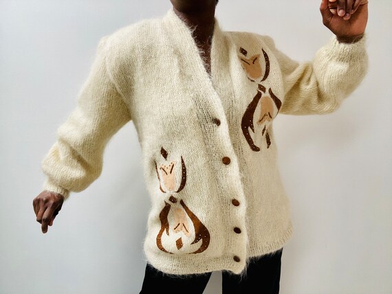 Cream Furry Cardigan, Small Medium Large XL, Fluf… - image 6