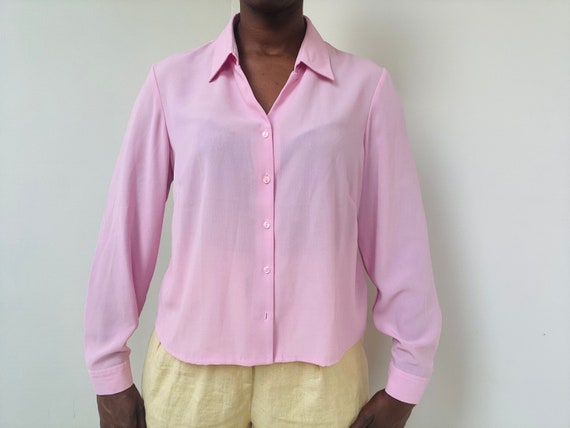 Camisa rosa pastel mujer sale