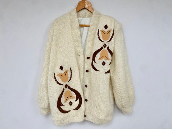 Cream Furry Cardigan, Small Medium Large XL, Fluf… - image 8