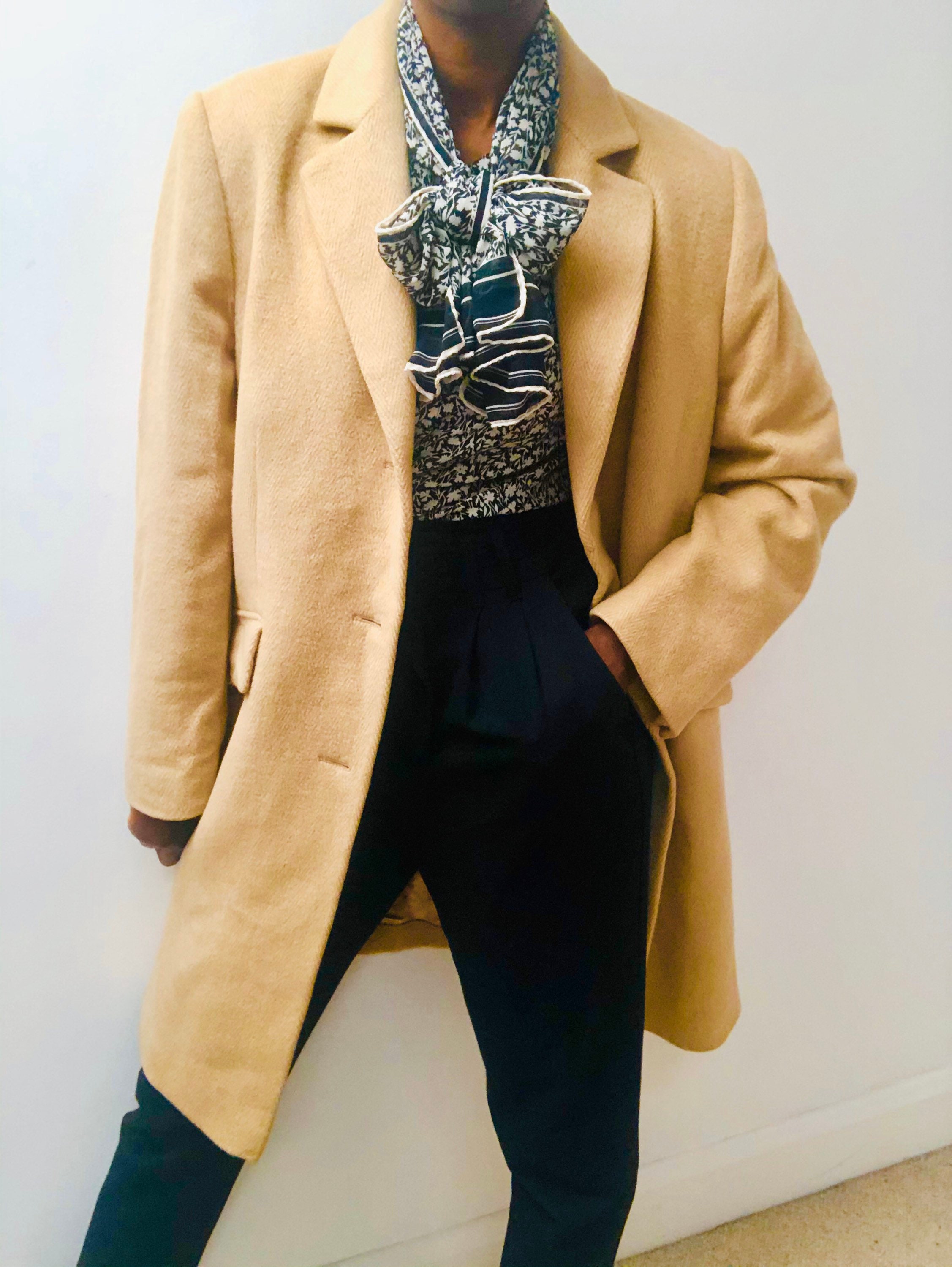 Image of Camel Tan Angora Wool Coat, Uk Eu Us Medium Large, Loose Fit Cream Beige Button Up Jacket, Spring Overcoat, Soft Comfortable Coat