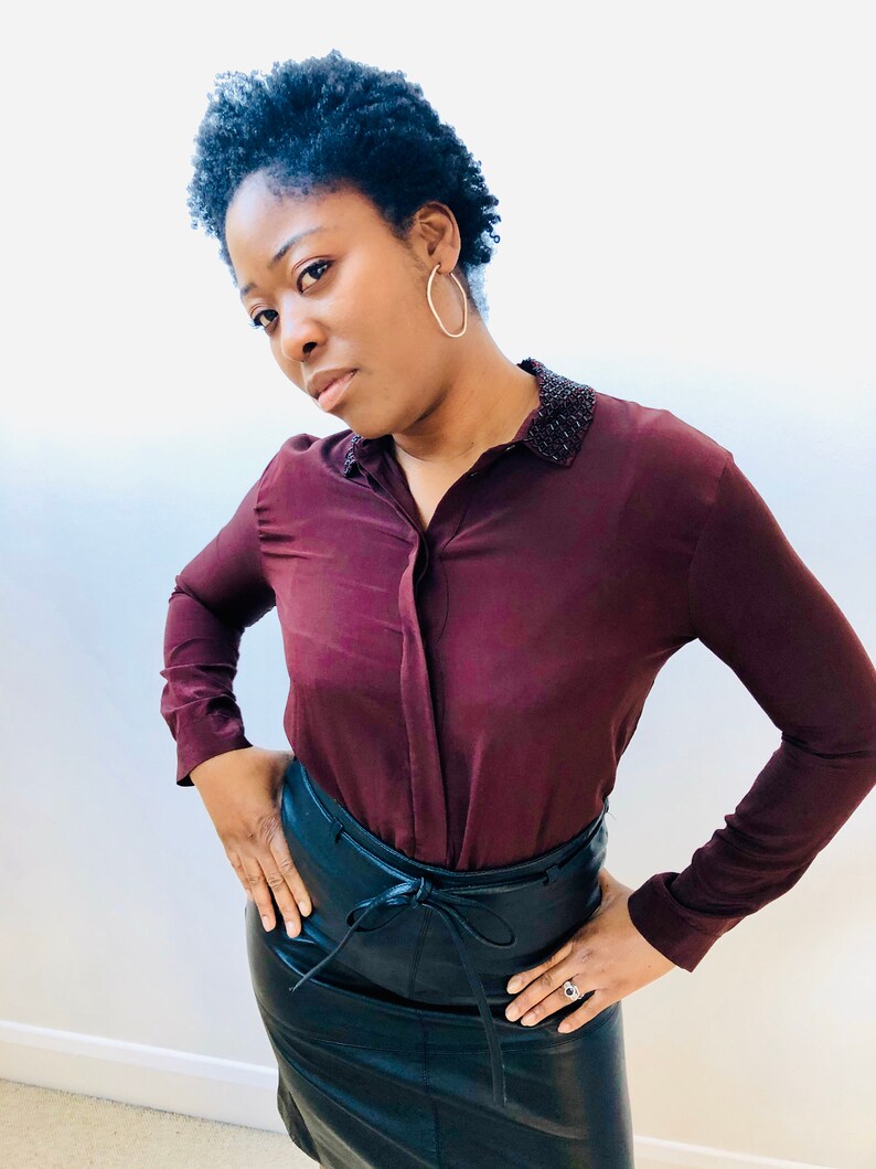 Plum Vivy Blouse
