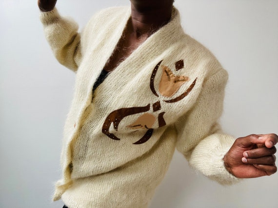 Cream Furry Cardigan, Small Medium Large XL, Fluf… - image 5