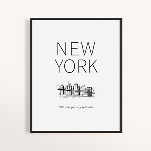 New York City Print, City Poster, New York City Wall Art, Black and White Prints, City Art