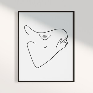 Line Art Woman Printable, Minimal Line Drawing, Above Bed Prints, Modern Art Printable, Minimalist Wall Art, Printable Wall Art Downloadable