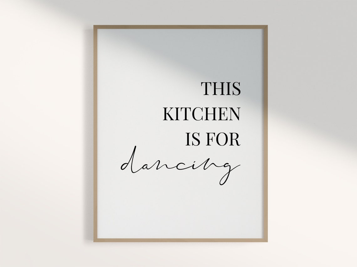 Printable Black and White Kitchen Wall Prints This Kitchen | Etsy