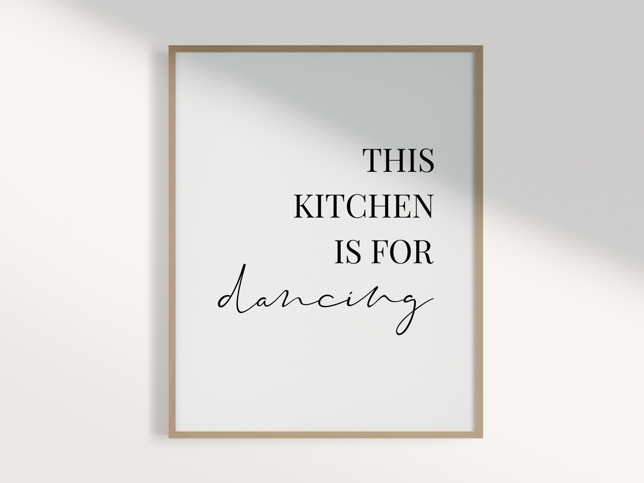 Printable Black and White Kitchen Wall Prints This Kitchen | Etsy