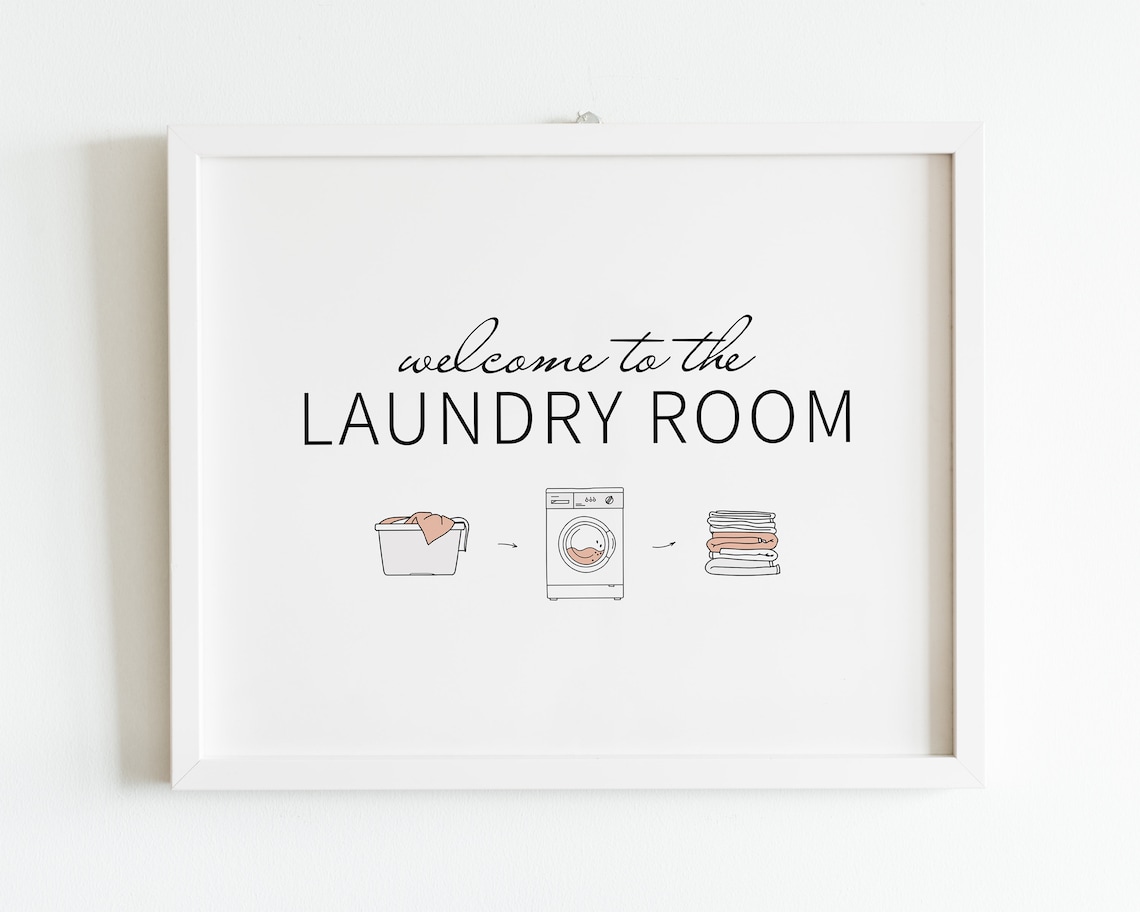 Laundry Prints Laundry Room Decor Printable Wall Art Etsy
