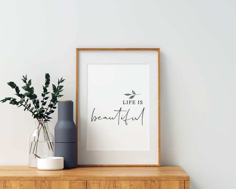 Life Quote Wall Art Printable Quotes Positive Quotes | Etsy