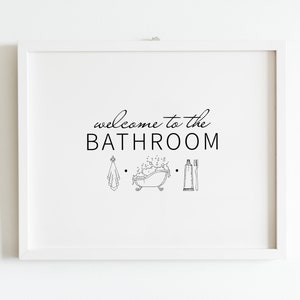 Bathroom Wall Decor, Bathroom Printable, Bathroom Decor, Bathroom Wall ...