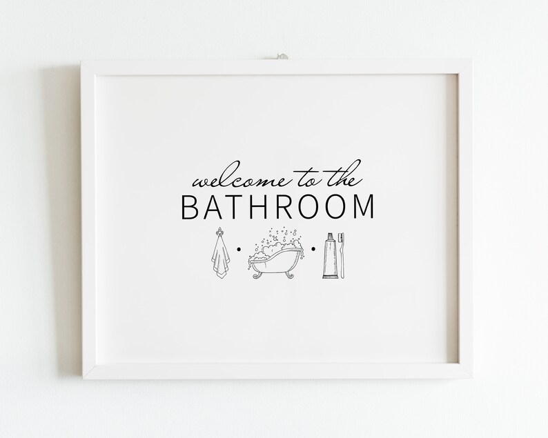 Bathroom Wall Decor Bathroom Printable Bathroom Decor Etsy Australia