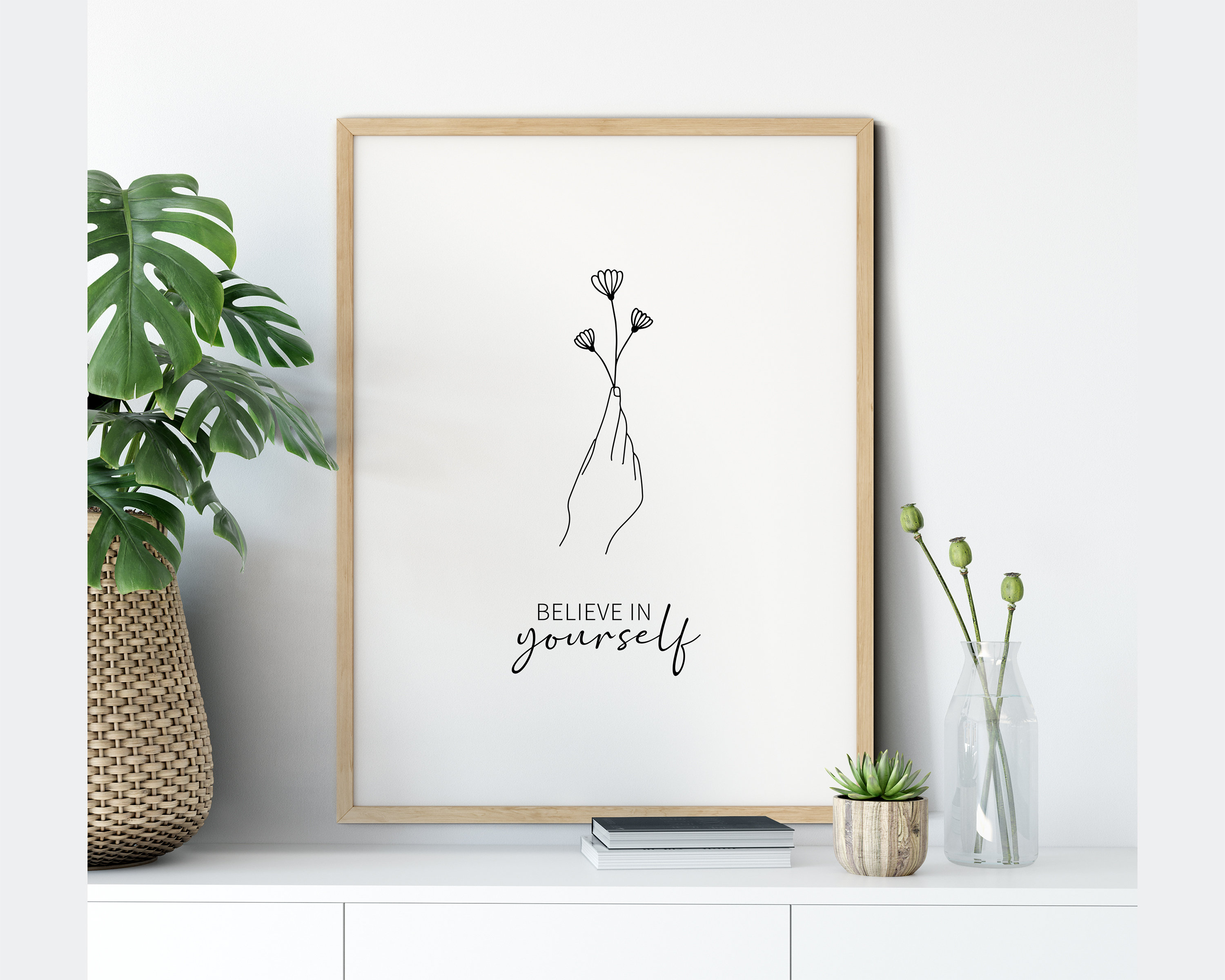 druckbare minimalistische Spruchdrucke, Schwarz-Weiß Wandkunst, Art, positive Zitate, Linie Motivierende Line Zeichnung, Drucke, Wandkunst Zitate,