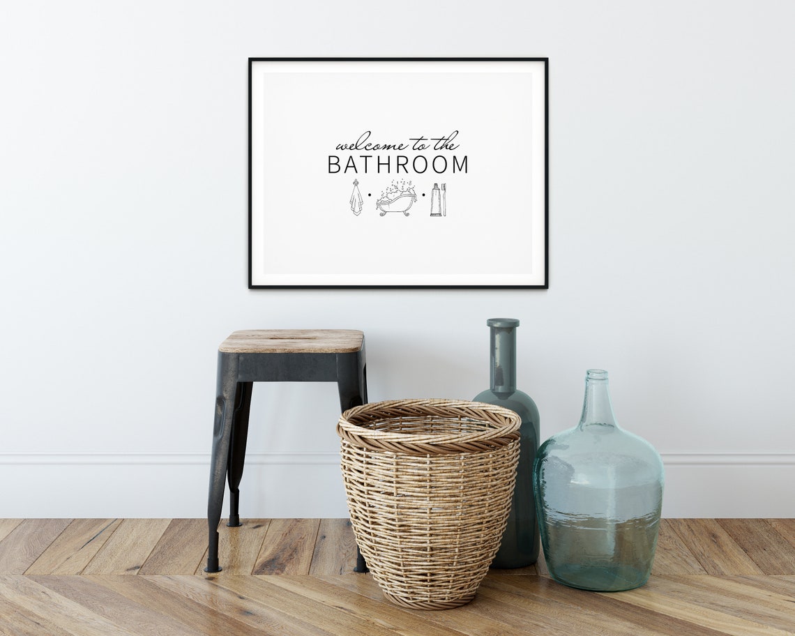 Bathroom Wall Decor Bathroom Printable Bathroom Decor | Etsy