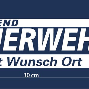 Youth Fire Brigade DTF transfer for the back in white to iron on yourself.