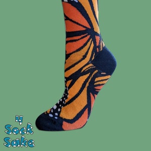 Women's Monarch Butterfly Socks (Crew)