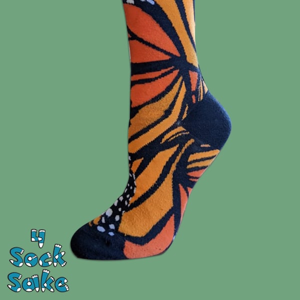 Women's Monarch Butterfly Socks (Crew)