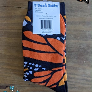 Women's Monarch Butterfly Socks Crew image 5