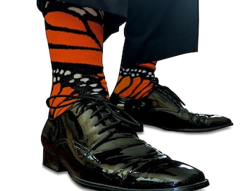 Men's Monarch Butterfly Socks (Crew)