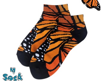 Women's Monarch Butterfly Ankle Socks