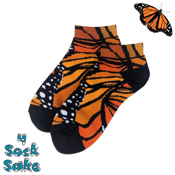 Women's Monarch Butterfly Ankle Socks