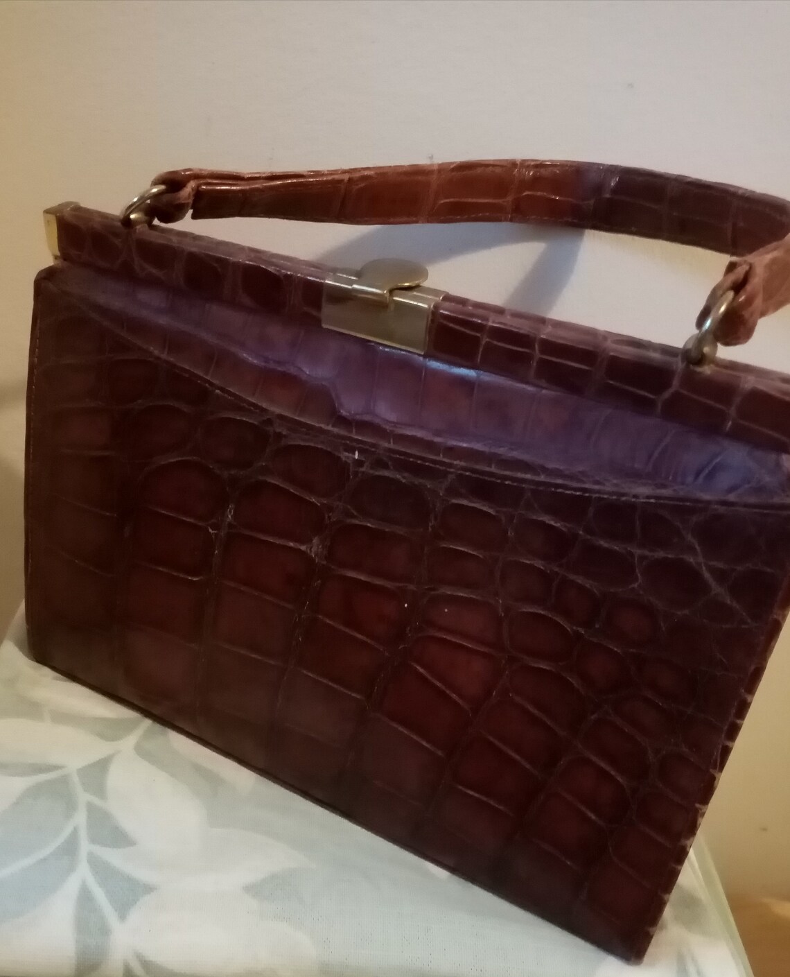 vintage croc purse