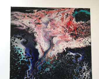 Small Abstract Original Acrylic Painting 12”x12”