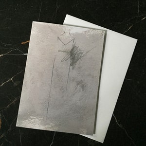 Carte pour lettres, carte vierge, carte de voeux, carte de visite, carte de visite, carte de remerciement, shower de mariage, carte d'anniversaire (CARTE 8/robe grise)