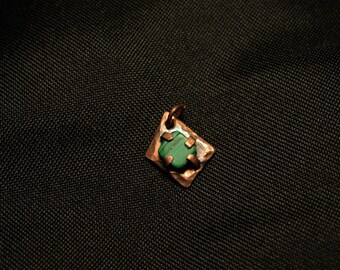 Copper Pendant with Malachite