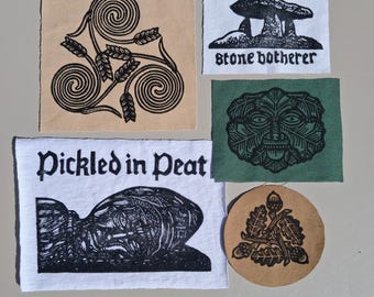 Block printed patches
