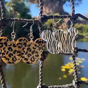 Animal Print mouse shaped earrings