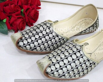 US 13.5 Sherwani Schoenen Witte en Gouden Heren Schoenen | Etsy Nederland