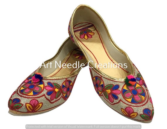 Juttis para mujeres Zapatos boho étnicos sandalias hechas a mano Zapatos indios Zapatos con cuentas Bailarina tradicional Zapatos Zapatos para mujer Zapatos sin cordones Mocasines 