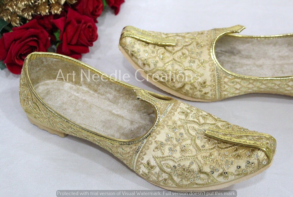 Punjabi Jutti for Men Wedding Sherwani 