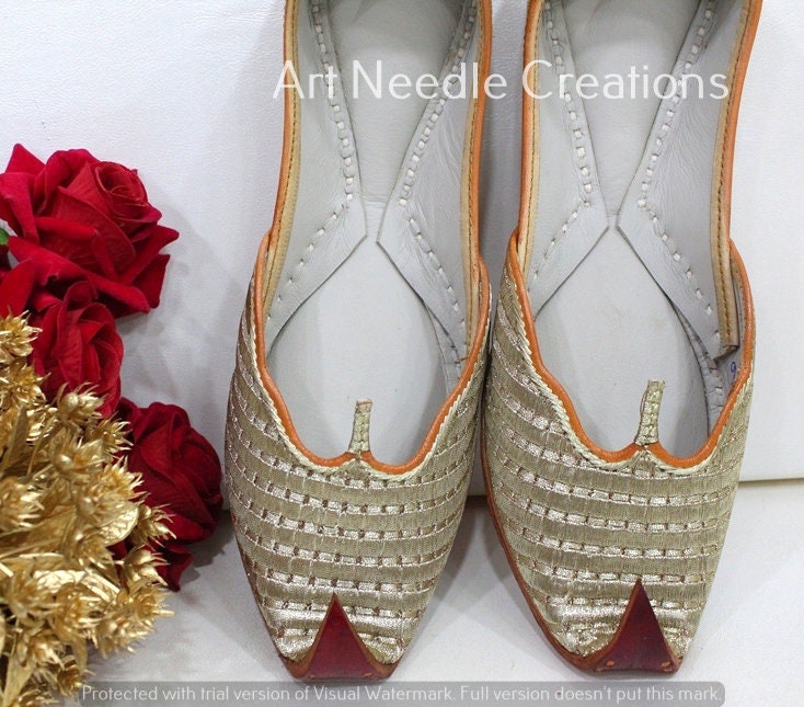 Zapatos Zapatos para mujer Zapatos sin cordones Juttis y mojaris Zapatos indios Punjabi Jutti Bridal Shoes Khussa Shoes Mojari Saree Jooti 