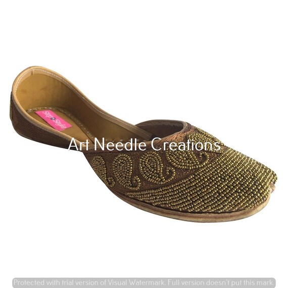Jutti indian shoes flat shoes khussa shoes mojari saree jooti flip flop beaded sandals
