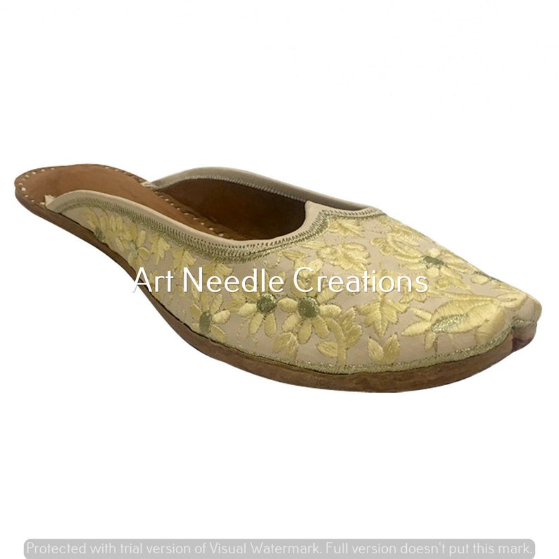 Women back open jutti flat mojari beaded sandals ethnic shoes khussa punjabi jutti for women