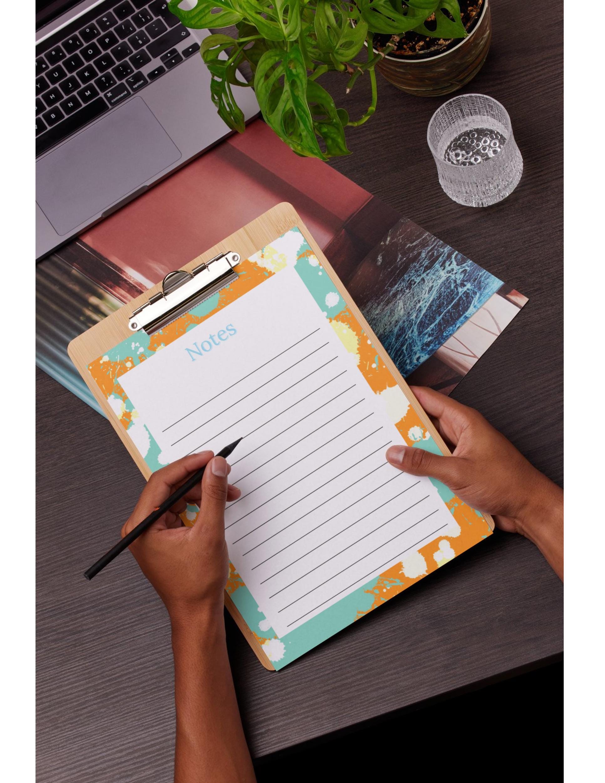 Colorful Paint Splatter Notes Printable | Lined Notes Page | Printable ...