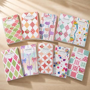 Notebook Set| Composition Notebook| Coquette Bows| Digital| Journal| Digital Planner Covers| Back to School Notebooks| Pink Notebook| Hearts