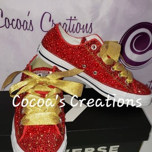 Custom diamond and pearl converse