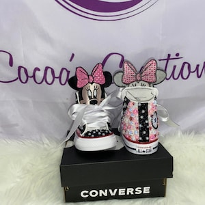 Minnie Mouse Customized Converse Chuck Taylors-Disney Shoes