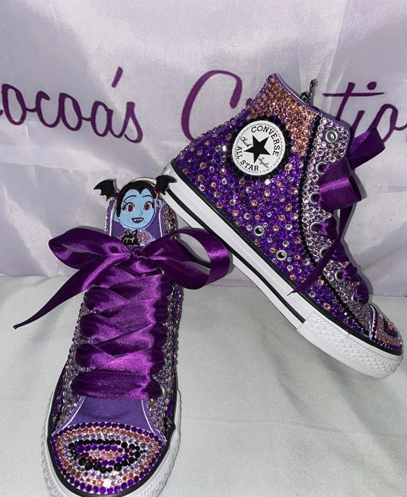 Wedding High Top Converse-bridal Sneakers-bling Sneakers-chucks and  Pearls-bling Chuck Taylors-bling Sneakers 