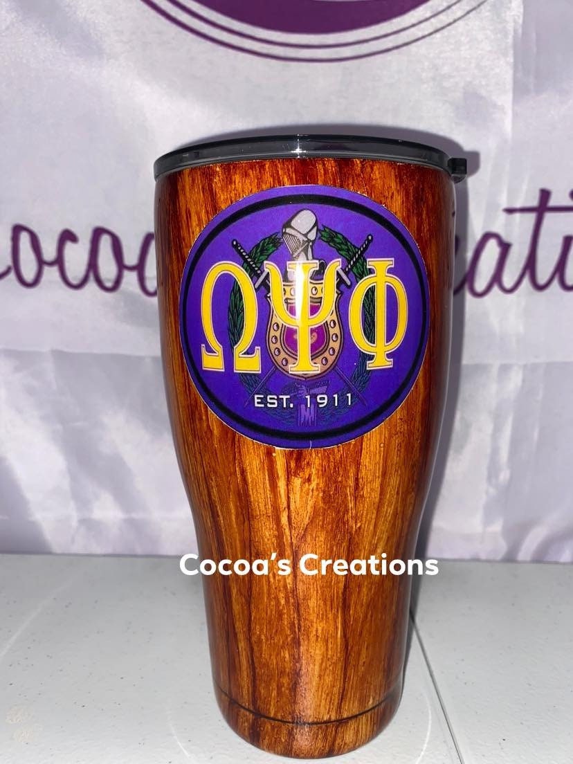 Omega Psi Phi Fraternity - Carved Wooden/Stainless Tumbler – Creative CNC  Carvings