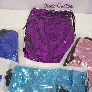 Custom sequins drawstring backpacks